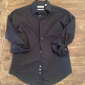 Calvin Klein Boys Black Button Down Shirt